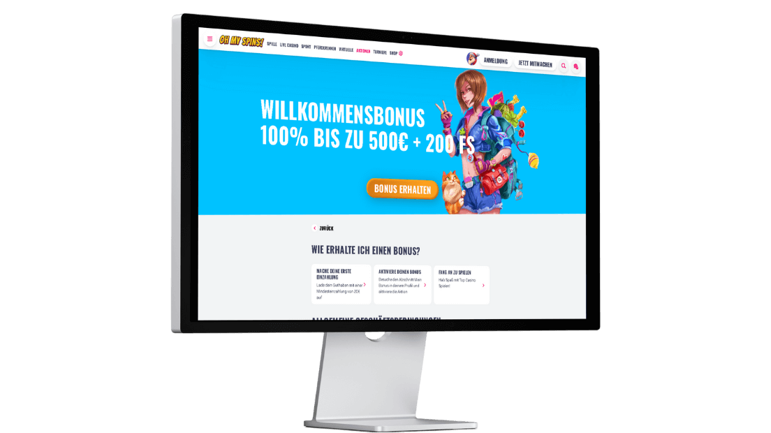 Willkommensbonus im Oh My Spins Casino